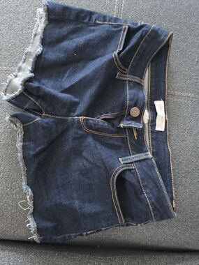 No Boundaries Dark Blue Denim Cutoff Shorts